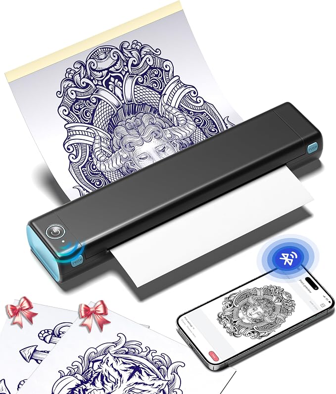 Phomemo Tattoo Stencil Printer, M08F Wireless Thermal Tattoo Printer