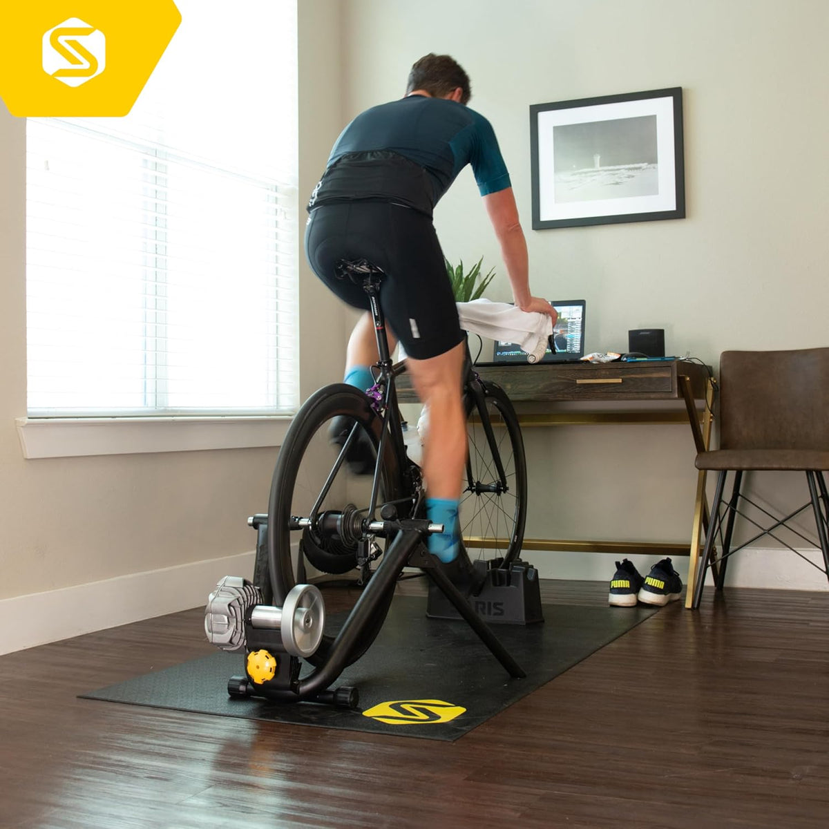 Saris Fluid2 Indoor Bike Trainer - Smart Technology for Road & Mountain Bikes | Zwift Compatible