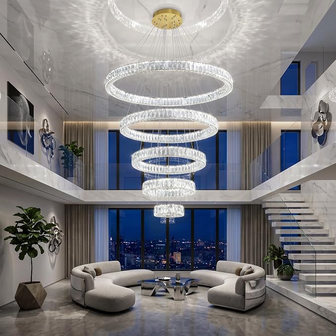 HAIXIANG 5-Rings Modern Chandelier