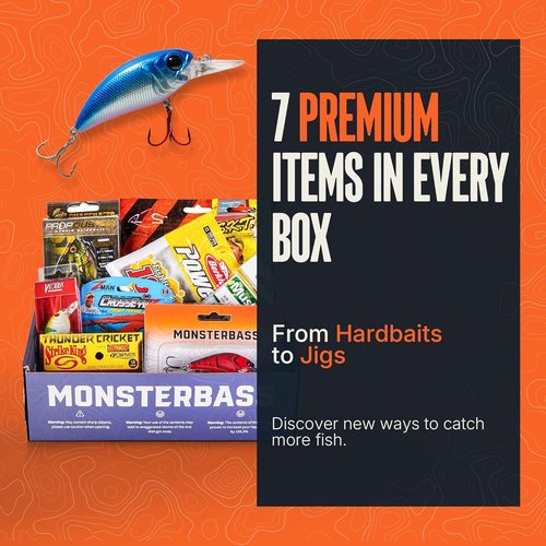 MONSTERBASS Fishing Mystery Box | Ultimate Bass Fishing Kit with Top Lures for Smallmouth & Largemouth Bass