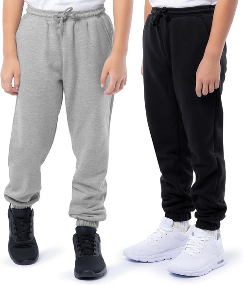 Fruit of the Loom Kids Fleece Jogger Sweatpants - Comfortable 2-Pack for Active Play
