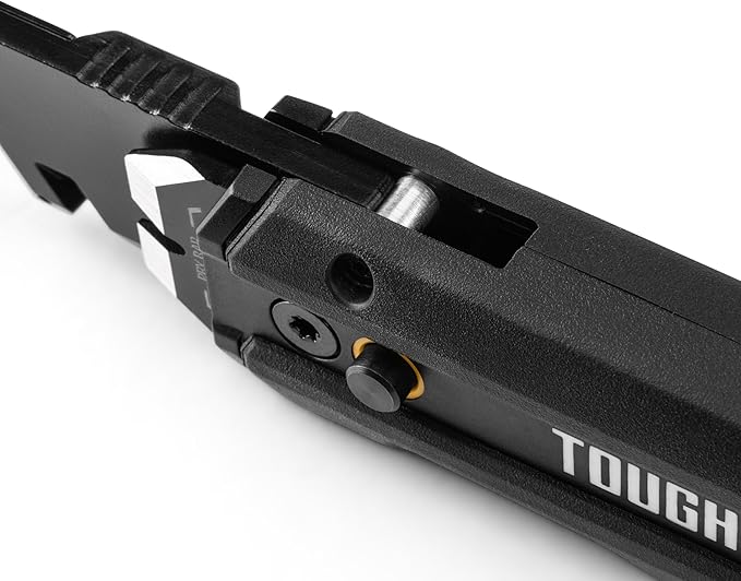 ToughBuilt – Prybar Utility Knife, Heavy-Duty Folding Utility Knife with Built-In Prybar, Scraper Edge, Wire Cutter, and Quick-Change Blade Release, All-Metal Construction (TB-H4-12-I)