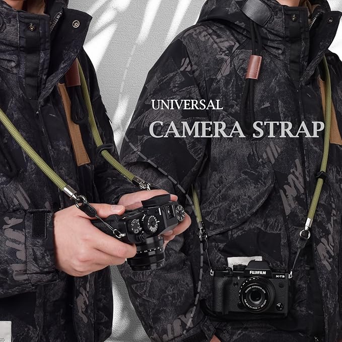VOVMOEYA Nylon Braided Camera Rope Strap, Camera Neck Shoulder Strap