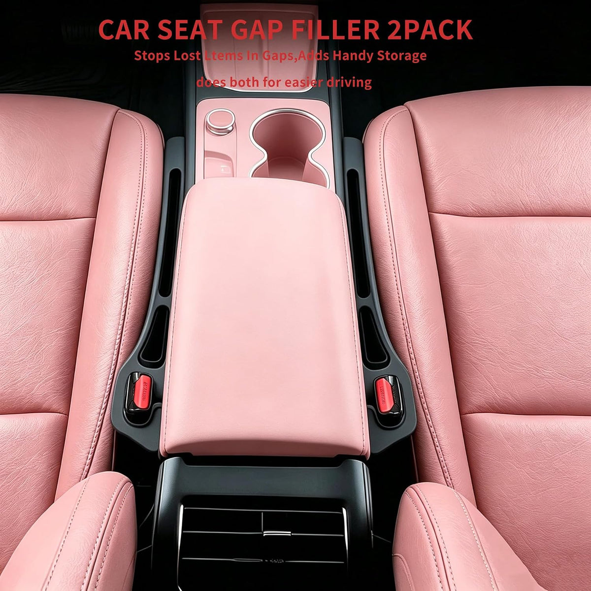 Car Seat Gap Filler Organizer, 2‑Pack Soft Foam Multifunctional