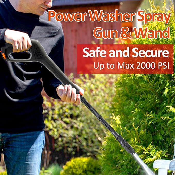 Bear Force High Pressure Water Spray Gun Wand Nozzle, Replacement Pressure Washer Gun Compatible with Portland Pulsar Husky Powerwasher TaskForce TaskMaster ShopForce Electric Pressure Washers