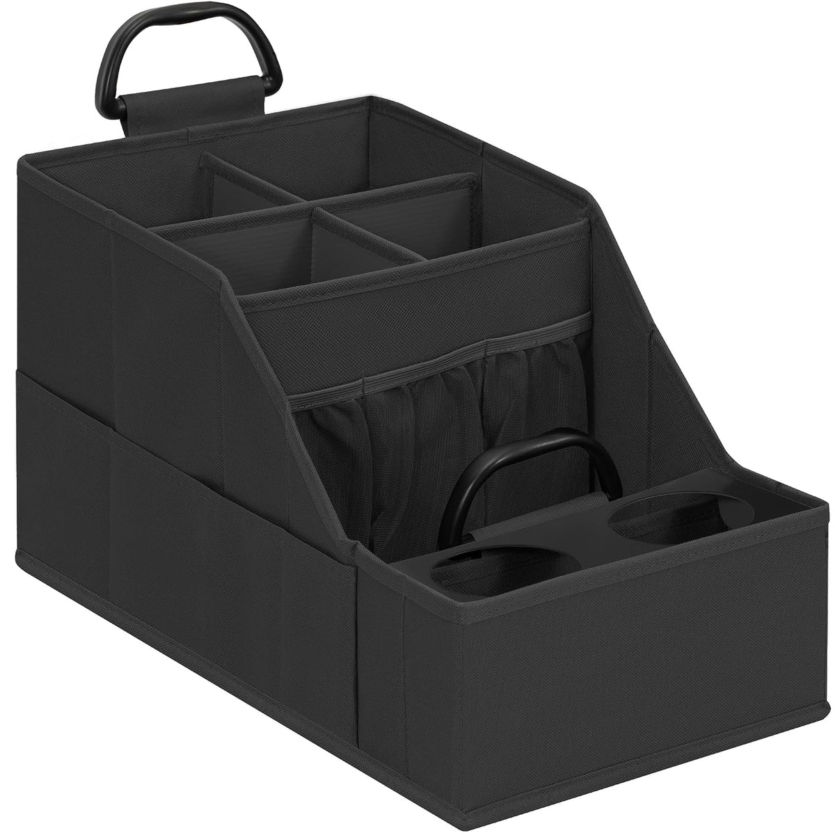 Car Seat Organizer Backseat Front Seat, Car Organizer With 12 Storage Compartments 2 Cup Holders, Snack Storage For Kids Baby, SUV Truck Van Collapsible Storage Bag For Travel, GY