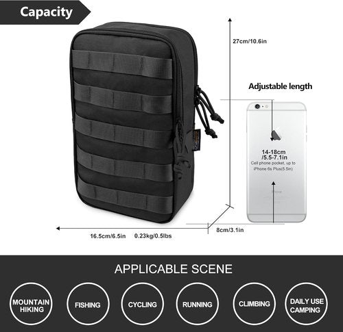 Mardingtop Tactical Utility Pouch - EDC Admin Bag with Molle Attachment | Versatile Military Gear