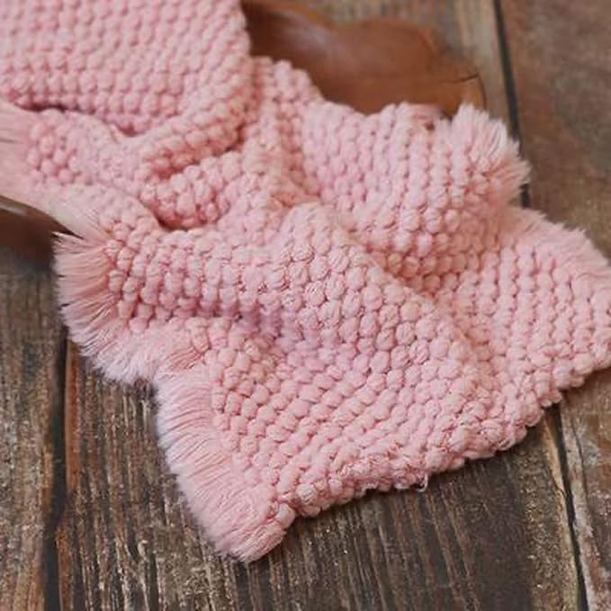 Zeroest Baby Photography Props Basket Braid Wool Wrap Newborn Photo Shoot