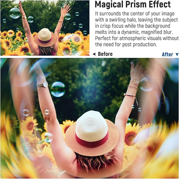 NEEWER 37mm Spiral Halo Prism Filter