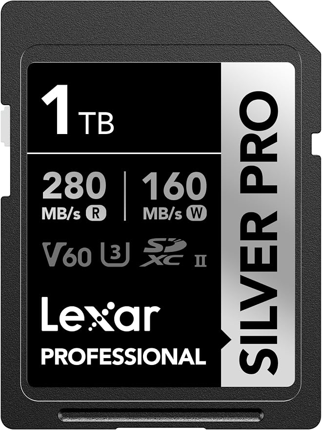 Lexar 1TB Professional Silver PRO SD Card, Full HD,