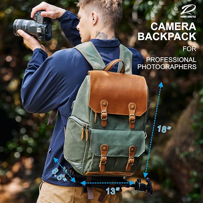 Padwa Lifestyle Green Camera Backpack