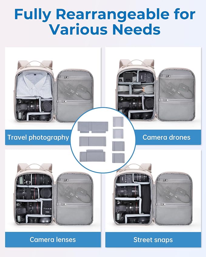 BAGSMART Camera Backpack, DSLR SLR Small Camera Bags