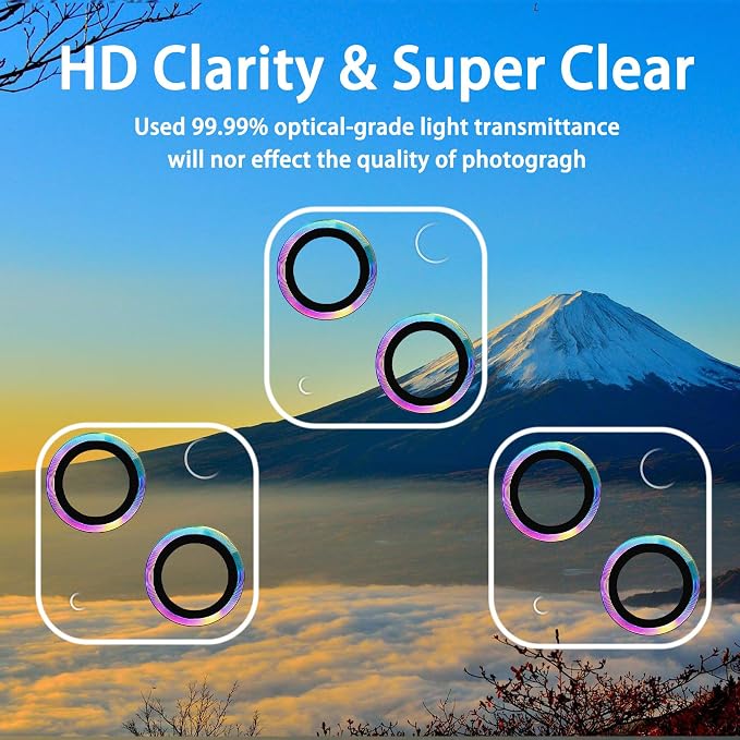 Dengduoduo 3 Pack Tempered Glass Camera Lens Protector