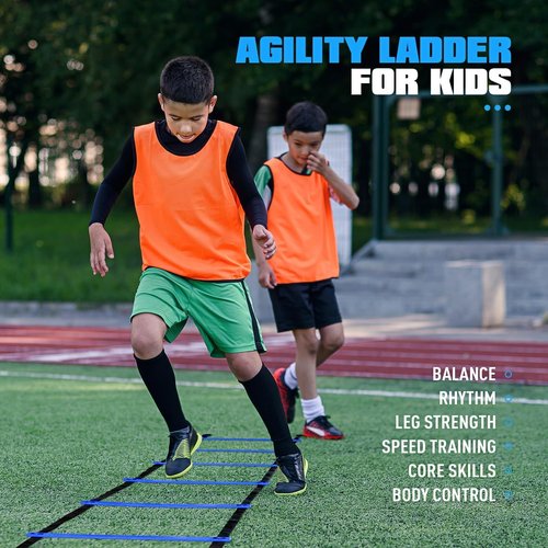 KUTIZE Agility Training Equipment - Complete Soccer Training Set for Kids & Adults | 20FT Ladder, Hurdles & More