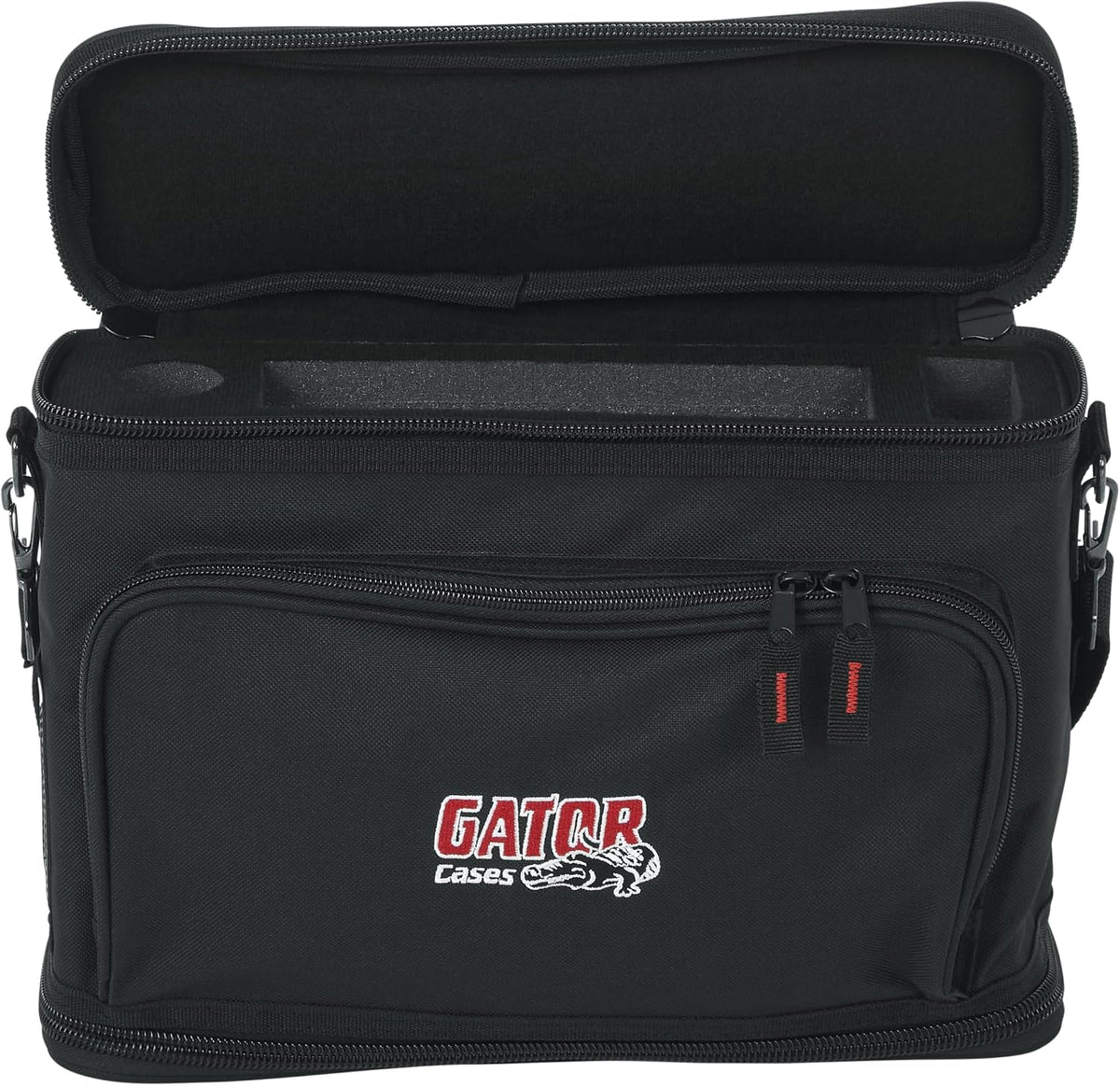 Gator Cases Padded Nylon Carry Bag for Single Wireless Microphone System, Live-in Style Holds Reciever, Body Pack, and Microphone with Antenna Access (GM-1W)
