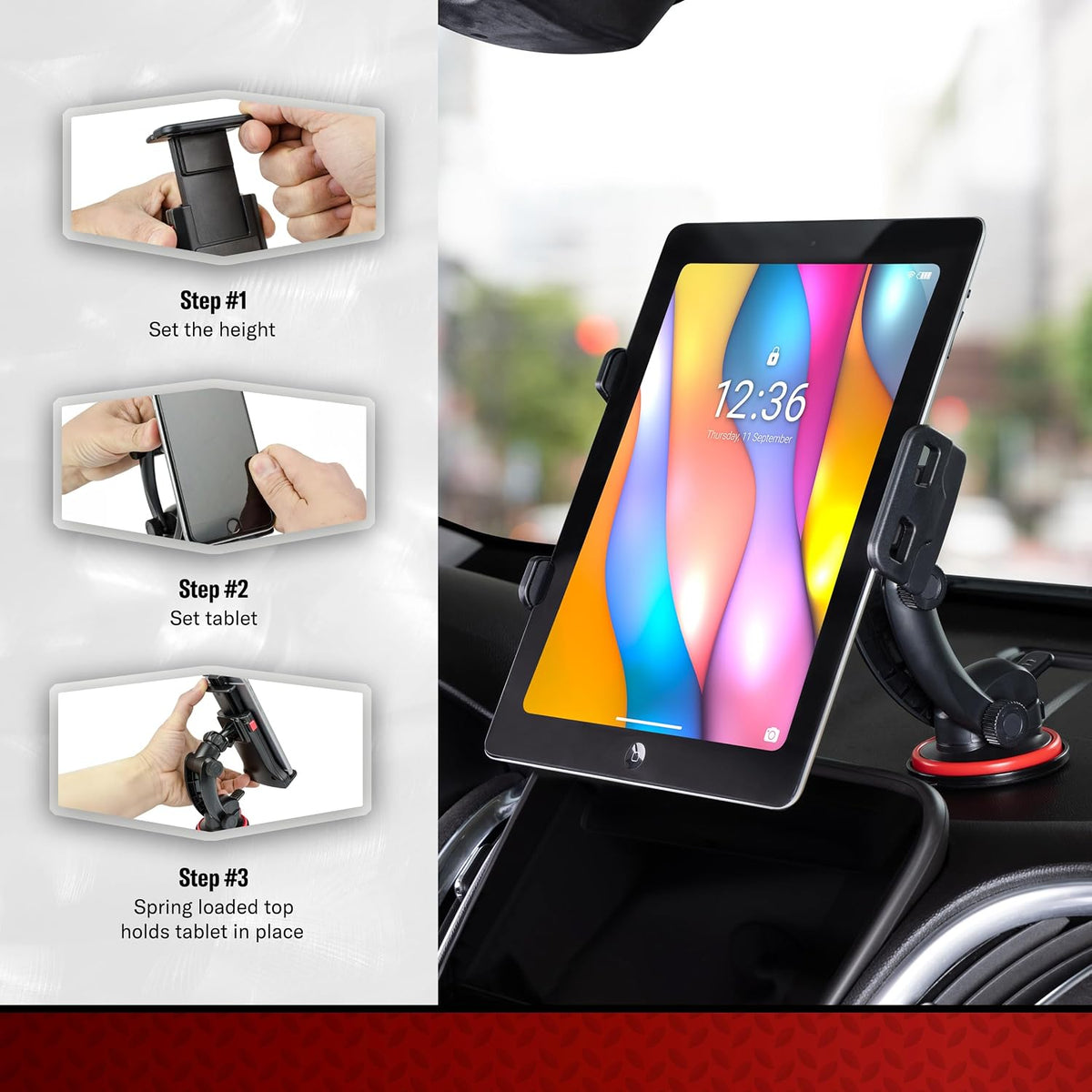 Tuff Tech Super Stick Car Phone Mount for Windshield or Dashboard