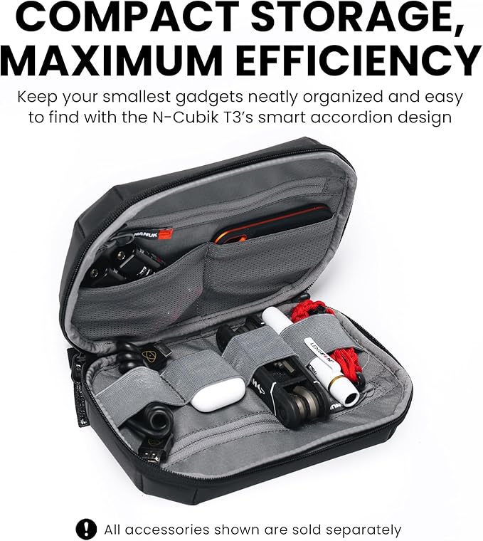 NANUK N-Cubik T3 Camera Bag Insert – Water-Resistant Hard-Shell Pouch –