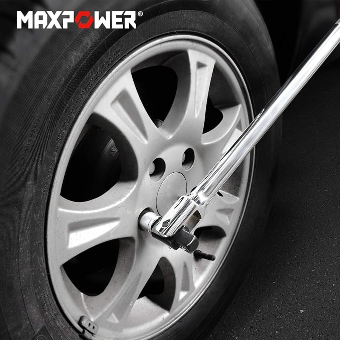 MAXPOWER 24-inch Breaker Bar Dual Drive 3/4-Inch Drive and 1/2-Inch Drive Flex Handle