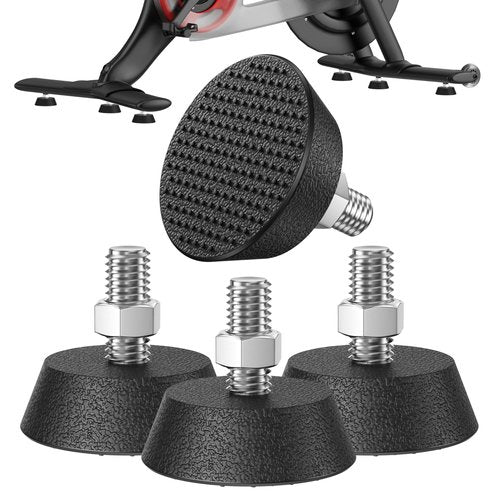 Crostice Exercise Bike Support Foot Pads Compatible with Peloton OG Bike & Bike Plus, Bike Replacement Parts, Upgraded Steel 3/8" Screws, Non-Slip Dot Texture, Noise Reduction