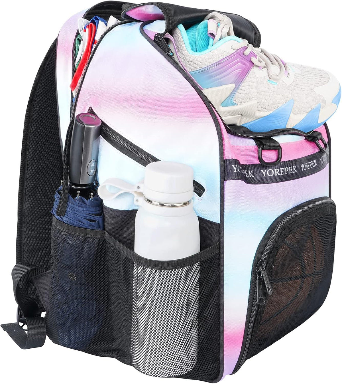 YOREPEK Basketball Bag - Large Water-Resistant Backpack with Shoe Compartment & Ball Holder | Ideal for Sports Training