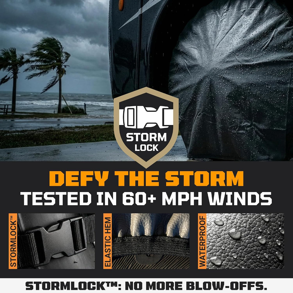 TIRESHIELD PRO Tire Covers Set of 4 - Heavy Duty All-Weather UV-Resistant Wheel Covers w/StormLock-System - Year-Round Protection for Your RV, Camper, Truck, Car & Trailer Tires w/ 26-28.75" Diameter