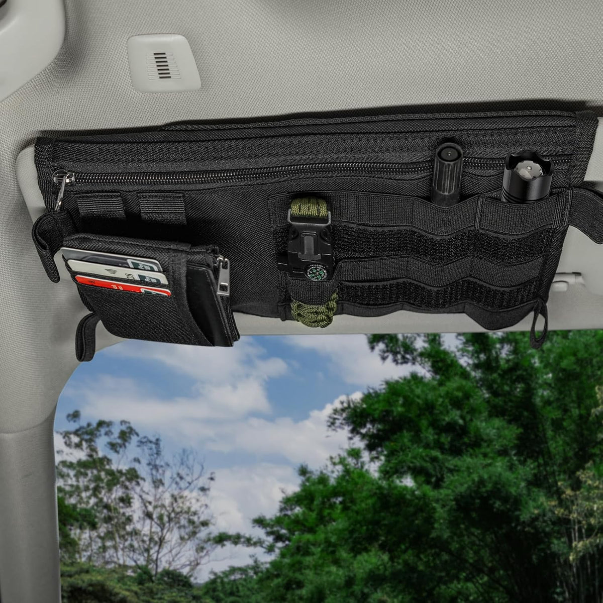 Car Sun Visor Organizer for Cars, Trucks, Vans