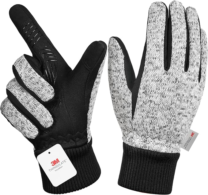 MOREOK Winter Gloves for Men/Women -10°F 3M Thinsulate Warm Touch Screen Snow Ski Bicycle Bike Gloves for Driving/Cycling/Running/Hiking