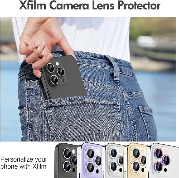 for iPhone 14 Pro/14 Pro Max Camera Lens Protector Bling, 9H Hardness