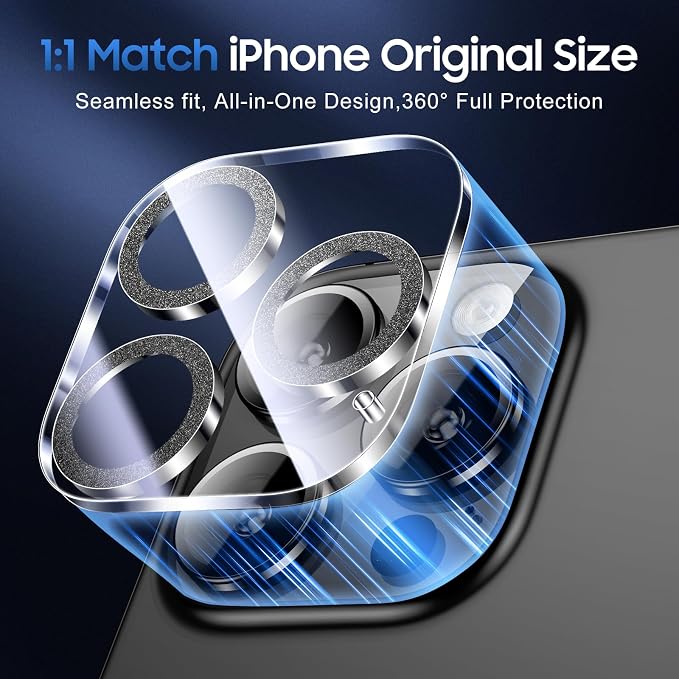 UniqueMe for 3 Pack iPhone 16 Pro/iPhone 16 Pro Max Camera Lens Protector