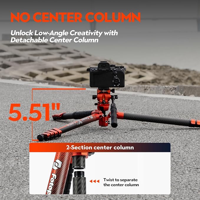 Fotopro X-Airfly Video 64.5 Inch Lightweight Travel Camera Tripod
