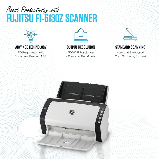 FI-6130Z Fujitsu Duplex Sheet-Fed Receipt Document Scanner