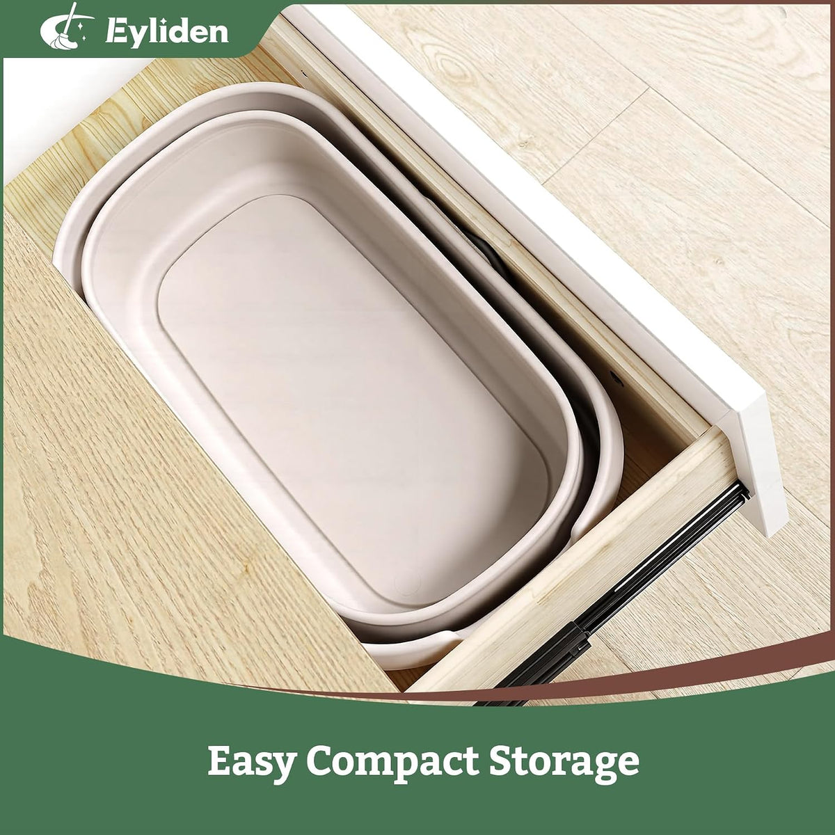 Eyliden Collapsible Bucket, for Cleaning Mop, Camping, Tailgating, 10L | Space-Saving Bucket for Camping, Fishing, Picnics, Outdoor Adventures, Cleaning Bucket for Home, Laundry, Car Cleaning