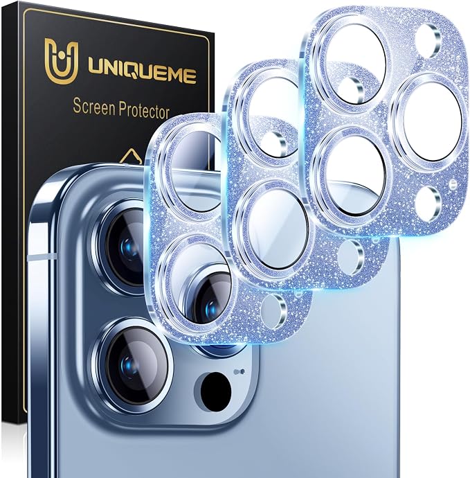 UniqueMe 3 Packs Compatible for iPhone 13 Pro Max/iPhone 13 Pro Camera Lens