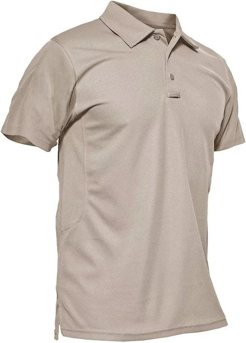 MAGCOMSEN Men's Quick-Dry Tactical Polo Shirt - Short Sleeve Pique Jersey for Golf & Performance