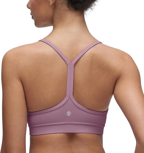 CRZ YOGA Butterluxe Y-Back Sports Bra for Women - Padded Low Impact Workout Top in Stylish Design