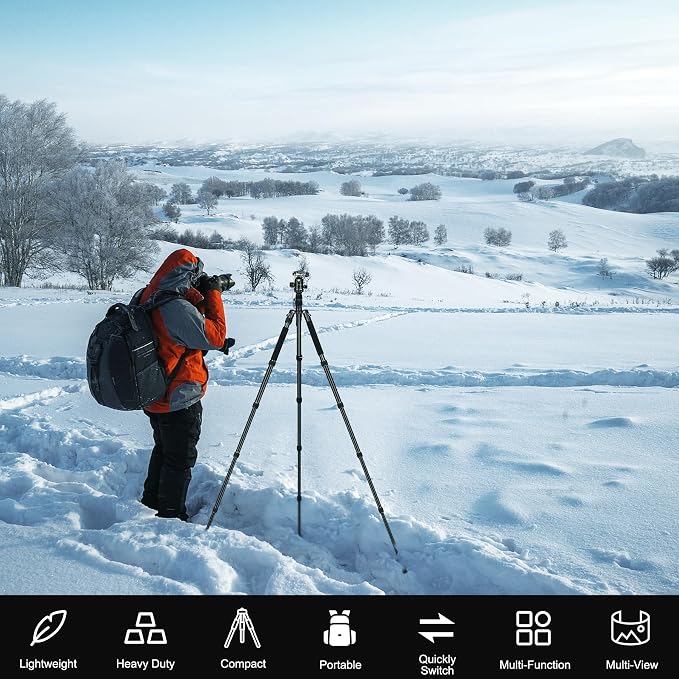 80/85 inches Heavy Duty Tripod for Camera and Phone, DSLR Binoculars Spotting