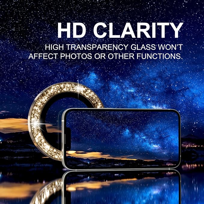 Choiche Compatible for iPhone 17e / 16e Camera Lens Protector Bling, 9H