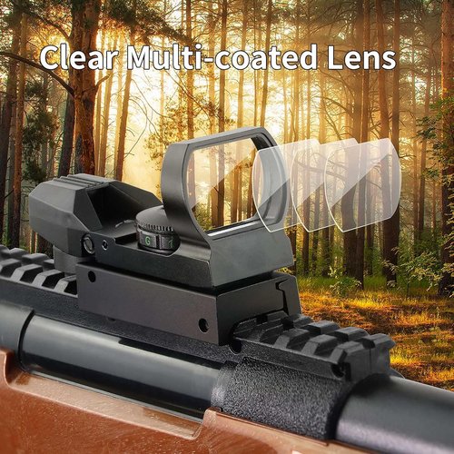 Beileshi Reflex Sight - Adjustable 4 Reticle Styles & 5 Brightness Settings | 20mm Rail Mount