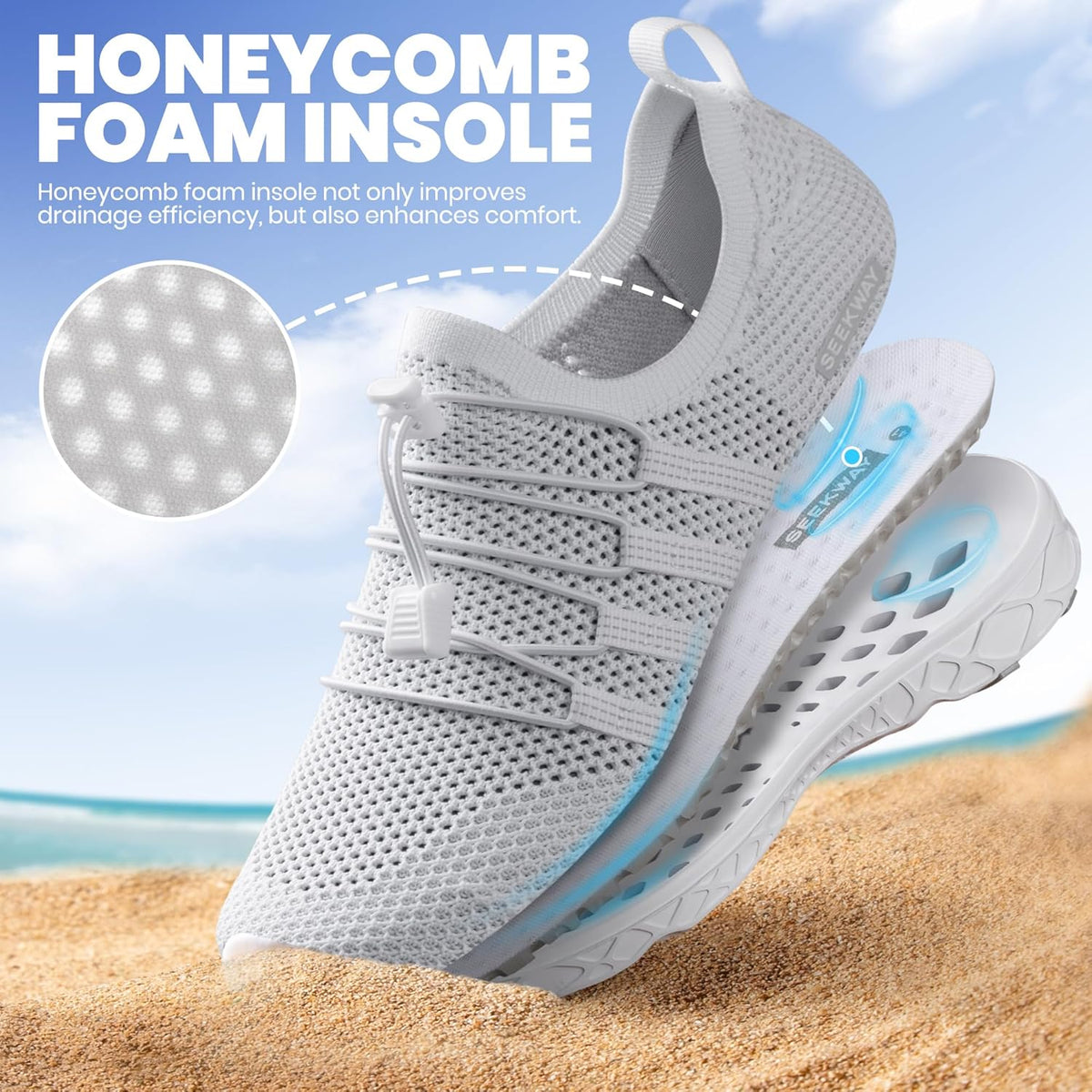 SEEKWAY Water Shoes - Quick Dry Aqua Footwear for Men & Women | Ideal for Beach, Surf & Pool Sports