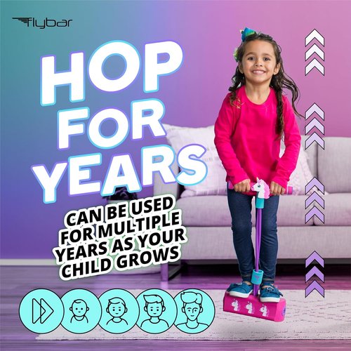 Flybar My First Foam Pogo Jumper - Safe & Fun Pogo Stick for Kids Ages 3+ | Supports Up to 250lbs
