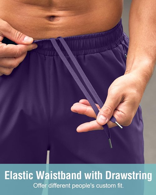 G Gradual Men's Athletic Running Shorts - Quick Dry with Zipper Pockets | 7"/5"/9" Sizes for Gym & Outdoor Activities