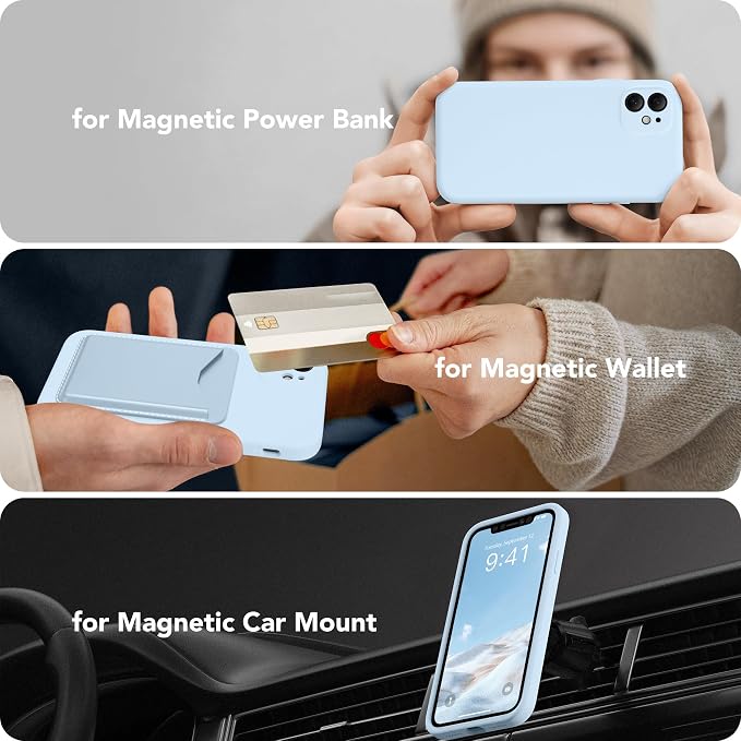 Magnetic for iPhone 11 Phone Case Silicone, Compatible