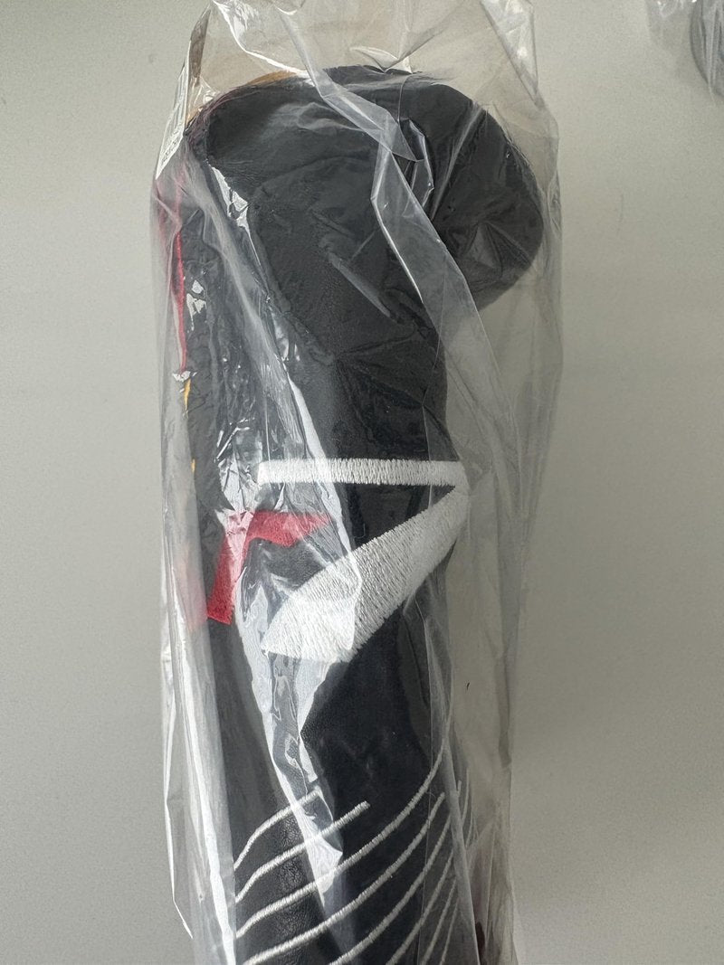 TaylorMade R7 Quad Mini Driver Headcover, Black with Red and Yellow Stripes, Golf Club Cover