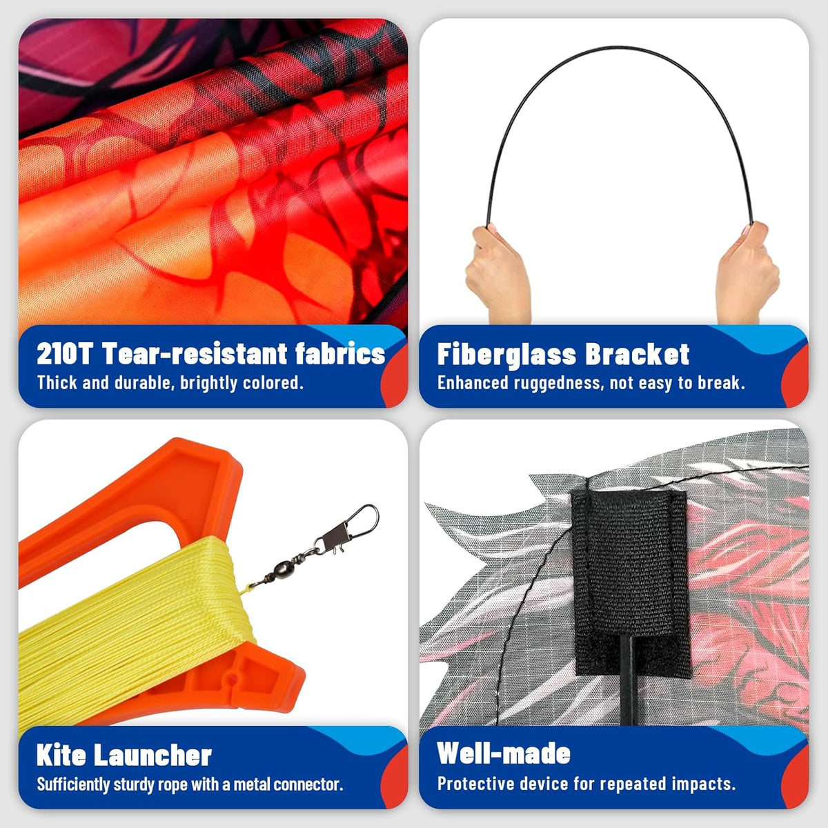 SGftre Complete Kite - Easy to Fly for Kids & Adults | Perfect for Beach & Park Activities