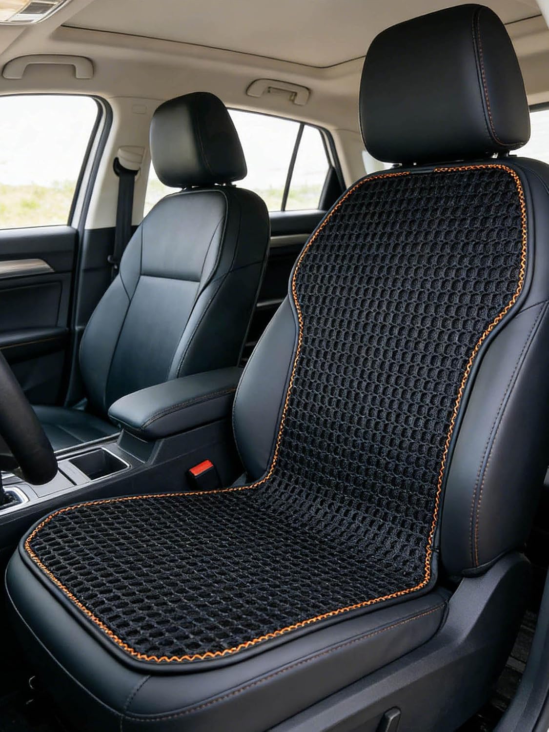 Summer 3D Air Big Mesh Car Seat Cushion Pad,Universal Fit Cooling Breathable and Vent Mesh Car Seat Cushions Cover for Truck SUV Pikup Sedan Accessories 1PCS (Brown)