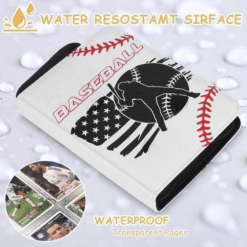 Baseball Card Binder - 900 Pockets Trading Card Holder with Sleeves | Compatible with Topps Cards