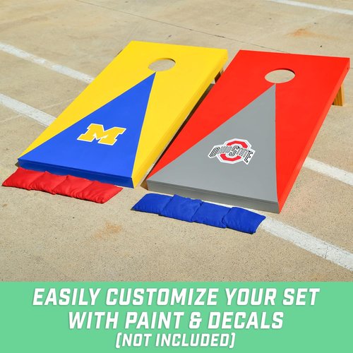 GoSports Solid Wood Premium Cornhole Sets - Choose 4' x 2' or 3' x 2' Boards | Includes 8 Toss Bags