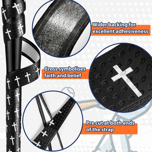 Baseball Bat Grip Tape - 1.5mm Precut, Full Adhesive, Non-Slip Softball & Cricket Bat Wrap
