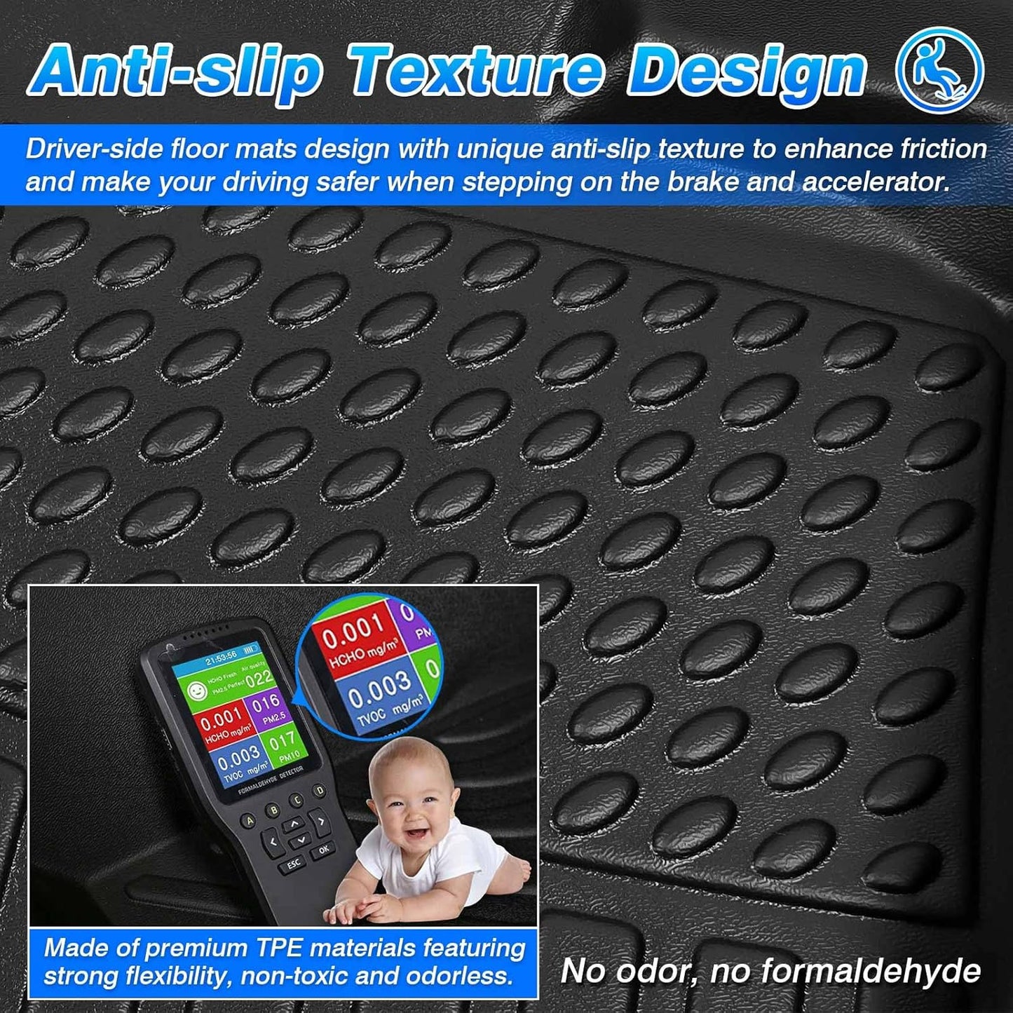 Cartist Floor Mats Fit for Chevrolet Chevy Colorado (Crew Cab) & GMC Canyon 2023 2024 2025 2026, All Weather Floor Mats for Colorado Accessories Heavy Duty