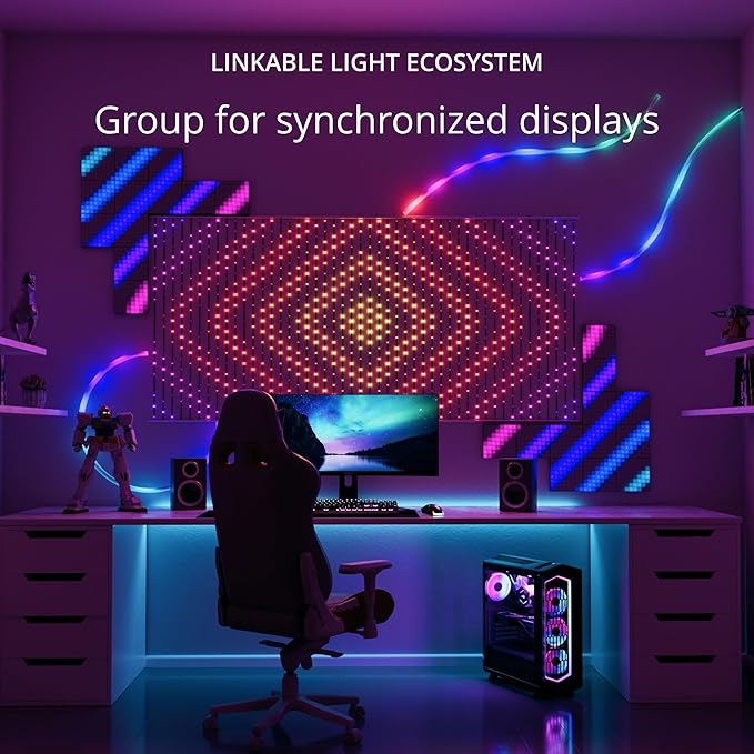Twinkly Line – Extension Kit App-Controlled Adhesive + Magnetic LED Light Strip with RGB (16 Million Colors) LEDs. Extendable. 5 feet. White Strip. Indoor Smart Home Decoration Light